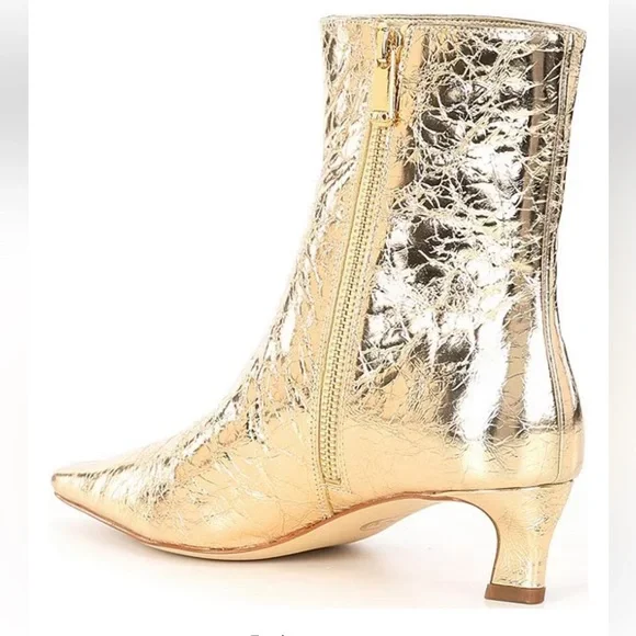 New Michael Kors
Cosmo Crinkle Metallic Leather Kitten Heel Booties - Picture 4 of 11
